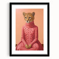 Chic Electric Cheetah Portrait Art – Modern Vibrant Electric Wall Decor
