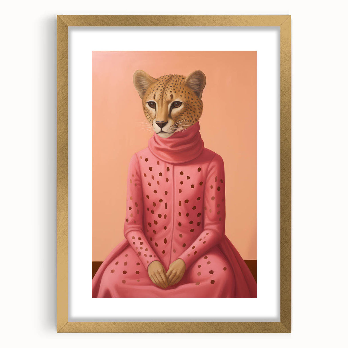 Chic Electric Cheetah Portrait Art – Modern Vibrant Electric Wall Decor