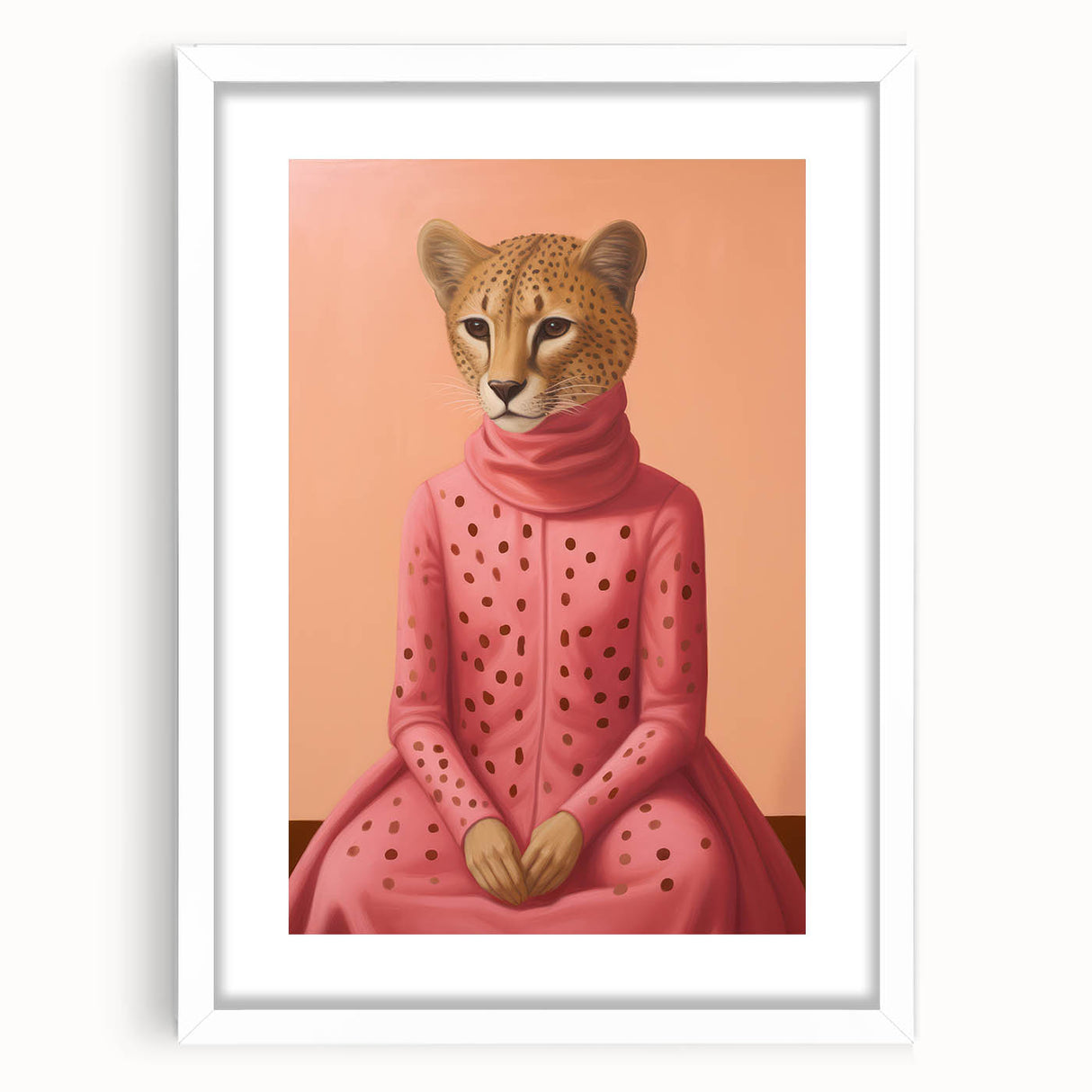 Chic Electric Cheetah Portrait Art – Modern Vibrant Electric Wall Decor