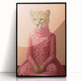 Chic Electric Cheetah Portrait Art – Modern Vibrant Electric Wall Decor