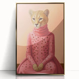 Chic Electric Cheetah Portrait Art – Modern Vibrant Electric Wall Decor