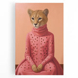 Chic Electric Cheetah Portrait Art – Modern Vibrant Electric Wall Decor