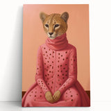 Chic Electric Cheetah Portrait Art – Modern Vibrant Electric Wall Decor