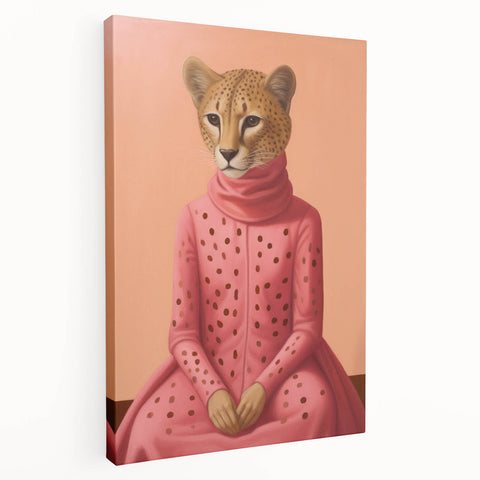 Chic Electric Cheetah Portrait Art – Modern Vibrant Electric Wall Decor