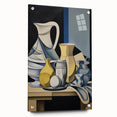 Electric Abstract Still Life Wall Art - Modern Cubist Vase Composition