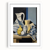 Electric Abstract Still Life Wall Art - Modern Cubist Vase Composition