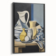 Electric Abstract Still Life Wall Art - Modern Cubist Vase Composition