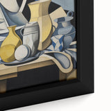 Electric Abstract Still Life Wall Art - Modern Cubist Vase Composition