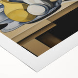 Electric Abstract Still Life Wall Art - Modern Cubist Vase Composition