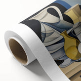 Electric Abstract Still Life Wall Art - Modern Cubist Vase Composition