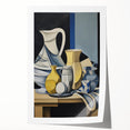 Electric Abstract Still Life Wall Art - Modern Cubist Vase Composition