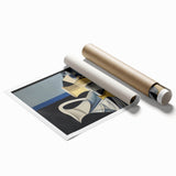 Electric Abstract Still Life Wall Art - Modern Cubist Vase Composition