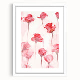 Electric Wall Art | Vibrant Rose-Inspired Modern Electric Art Canvas