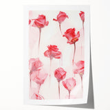 Electric Wall Art | Vibrant Rose-Inspired Modern Electric Art Canvas