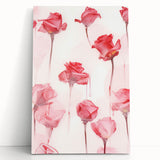 Electric Wall Art | Vibrant Rose-Inspired Modern Electric Art Canvas