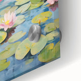 Electric Wall Art | Vibrant Water Lily-Inspired Modern Electric Art Canvas