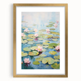 Electric Wall Art | Vibrant Water Lily-Inspired Modern Electric Art Canvas