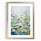 Electric Wall Art | Vibrant Water Lily-Inspired Modern Electric Art Canvas