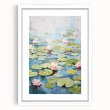Electric Wall Art | Vibrant Water Lily-Inspired Modern Electric Art Canvas