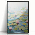 Electric Wall Art | Vibrant Water Lily-Inspired Modern Electric Art Canvas
