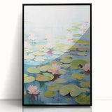 Electric Wall Art | Vibrant Water Lily-Inspired Modern Electric Art Canvas