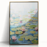 Electric Wall Art | Vibrant Water Lily-Inspired Modern Electric Art Canvas