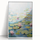 Electric Wall Art | Vibrant Water Lily-Inspired Modern Electric Art Canvas