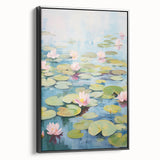 Electric Wall Art | Vibrant Water Lily-Inspired Modern Electric Art Canvas