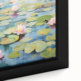 Electric Wall Art | Vibrant Water Lily-Inspired Modern Electric Art Canvas