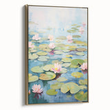 Electric Wall Art | Vibrant Water Lily-Inspired Modern Electric Art Canvas