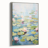 Electric Wall Art | Vibrant Water Lily-Inspired Modern Electric Art Canvas