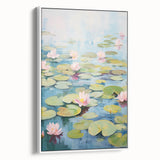 Electric Wall Art | Vibrant Water Lily-Inspired Modern Electric Art Canvas