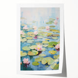 Electric Wall Art | Vibrant Water Lily-Inspired Modern Electric Art Canvas