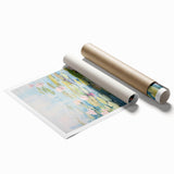 Electric Wall Art | Vibrant Water Lily-Inspired Modern Electric Art Canvas