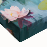 Electric Wall Art | Vibrant Water Lily-Inspired Modern Electric Art Canvas