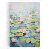 Electric Wall Art | Vibrant Water Lily-Inspired Modern Electric Art Canvas