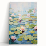 Electric Wall Art | Vibrant Water Lily-Inspired Modern Electric Art Canvas