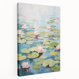 Electric Wall Art | Vibrant Water Lily-Inspired Modern Electric Art Canvas
