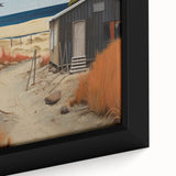 Electric Wall Art | Vibrant Beach Cabin Modern Electric Art Canvas