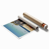 Electric Wall Art | Vibrant Beach Cabin Modern Electric Art Canvas