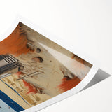 Electric Wall Art | Vibrant Beach Cabin Modern Electric Art Canvas