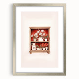 Electric Wall Art | Vibrant Floral Shelf Modern Electric Art Canvas