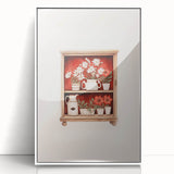 Electric Wall Art | Vibrant Floral Shelf Modern Electric Art Canvas