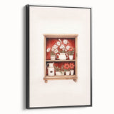 Electric Wall Art | Vibrant Floral Shelf Modern Electric Art Canvas