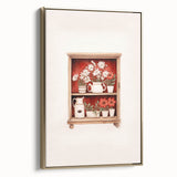 Electric Wall Art | Vibrant Floral Shelf Modern Electric Art Canvas