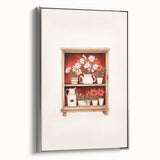 Electric Wall Art | Vibrant Floral Shelf Modern Electric Art Canvas