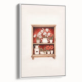 Electric Wall Art | Vibrant Floral Shelf Modern Electric Art Canvas