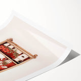 Electric Wall Art | Vibrant Floral Shelf Modern Electric Art Canvas