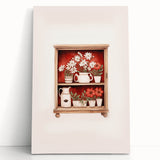 Electric Wall Art | Vibrant Floral Shelf Modern Electric Art Canvas