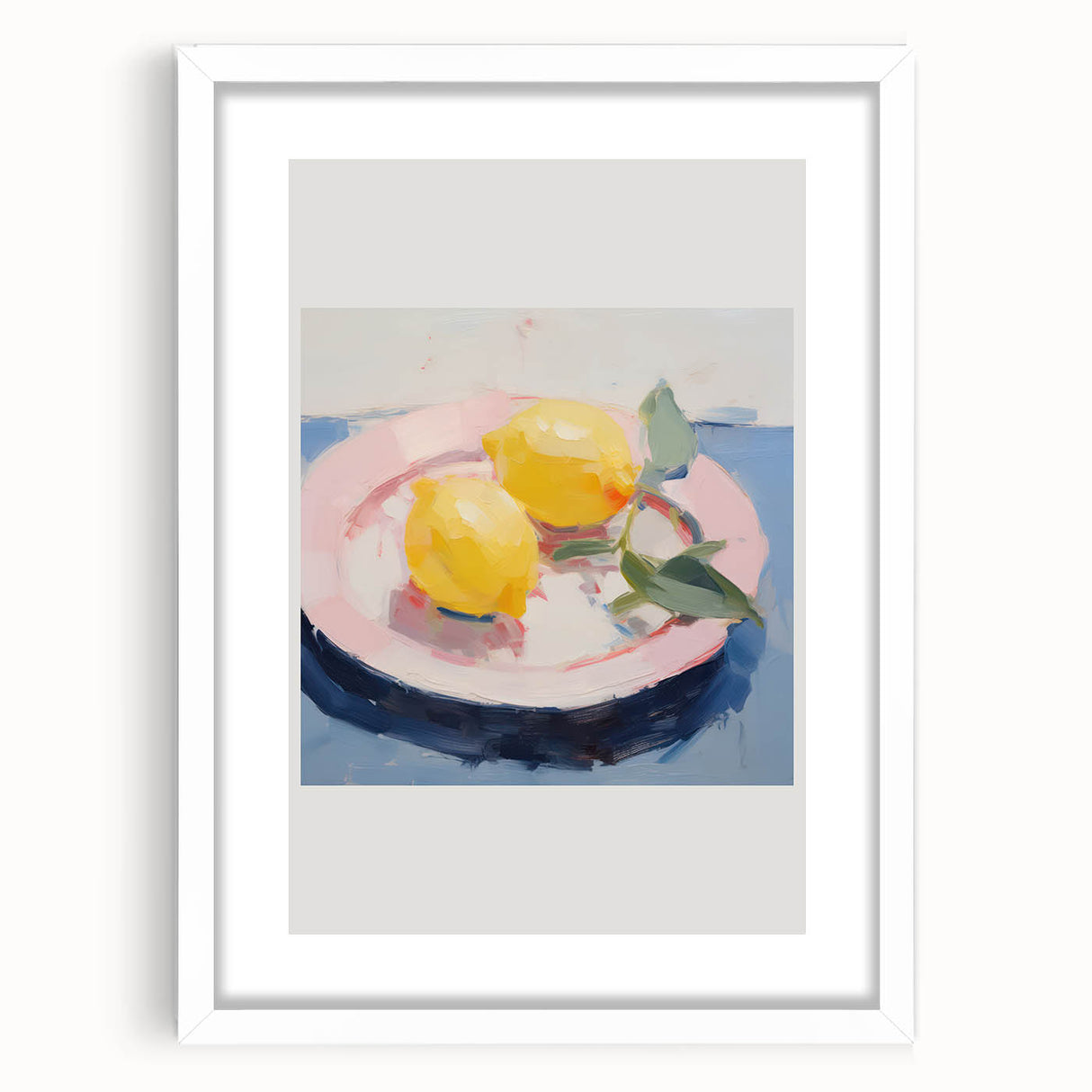 Electric Wall Art | Vibrant Lemon Still Life Modern Electric Art Canvas